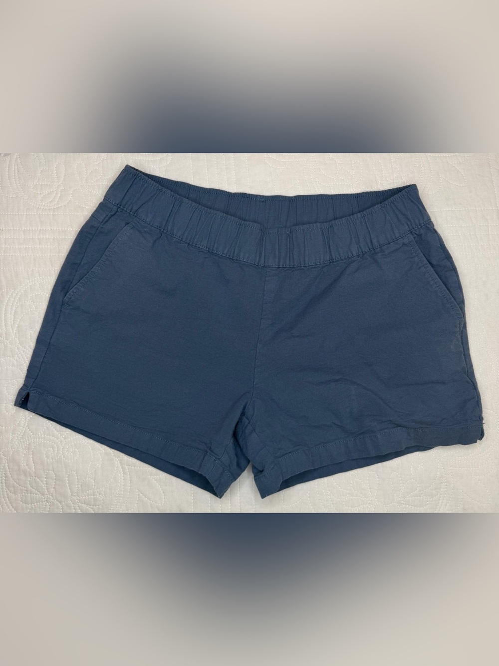 Free Fly Women's 3” Shorts Stretch Canvas Sail Blue Small Pull On Elastic